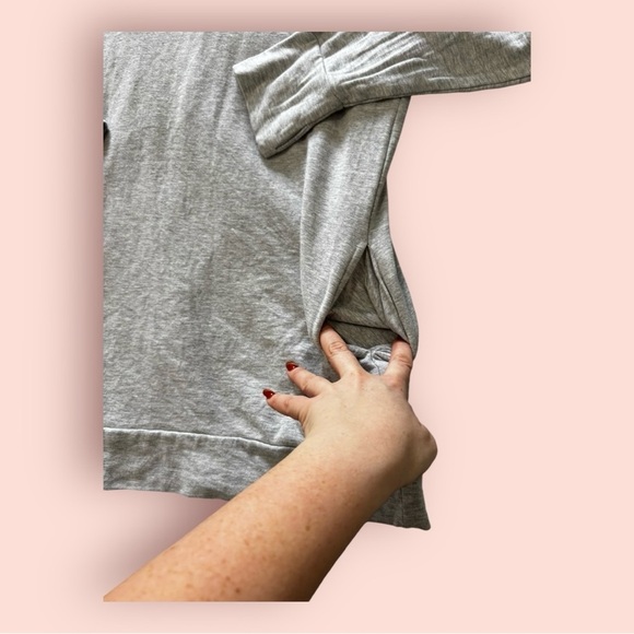 Arie offline pull over grey hoodie oversized with thumb holes size small - Picture 4 of 5